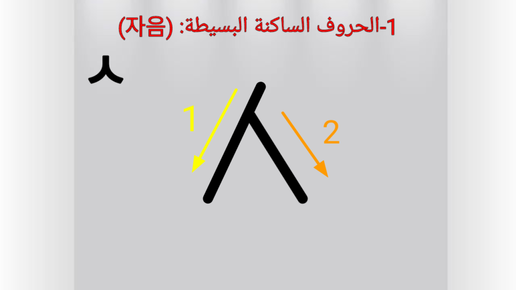 ㅅ (siot) كتابة حرف